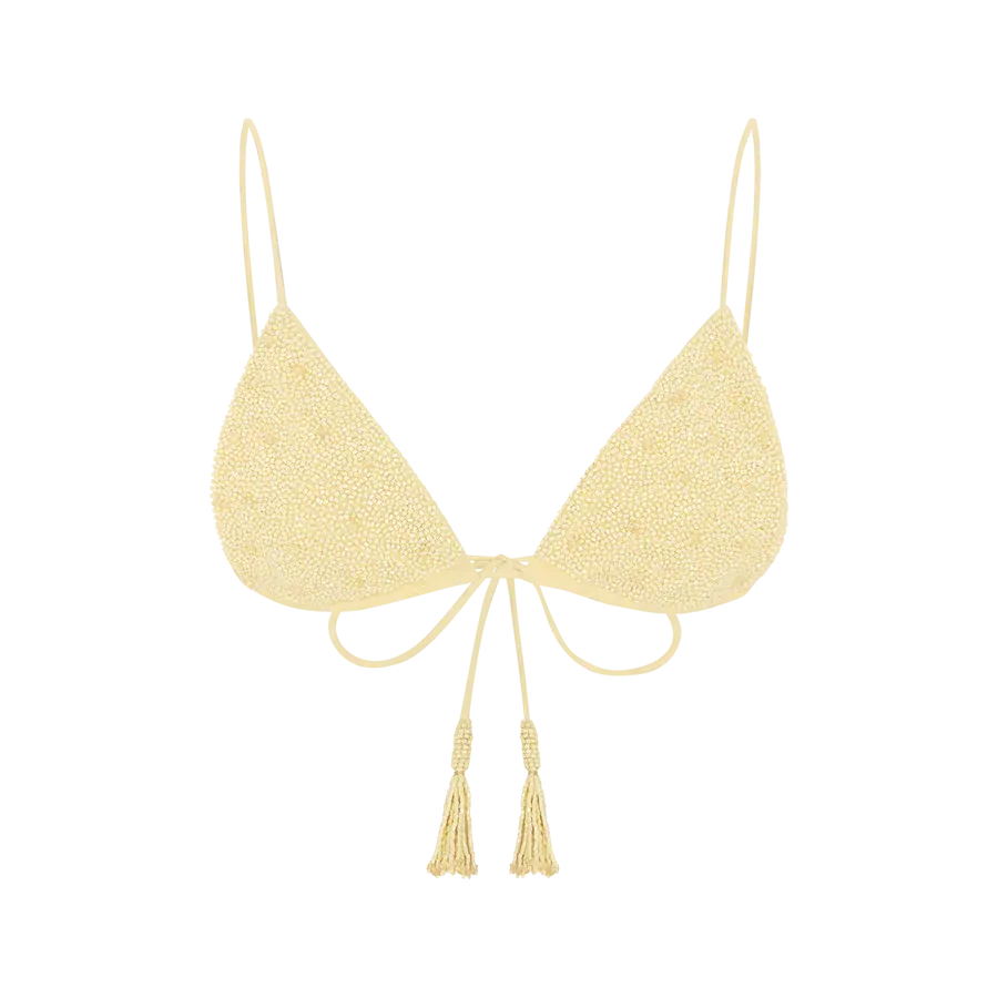 Nixie Triangle Shape Bikini Top Yellow