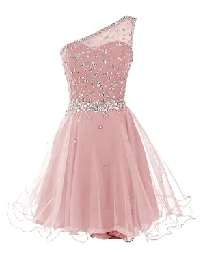 One Shoulder Homecoming Dress