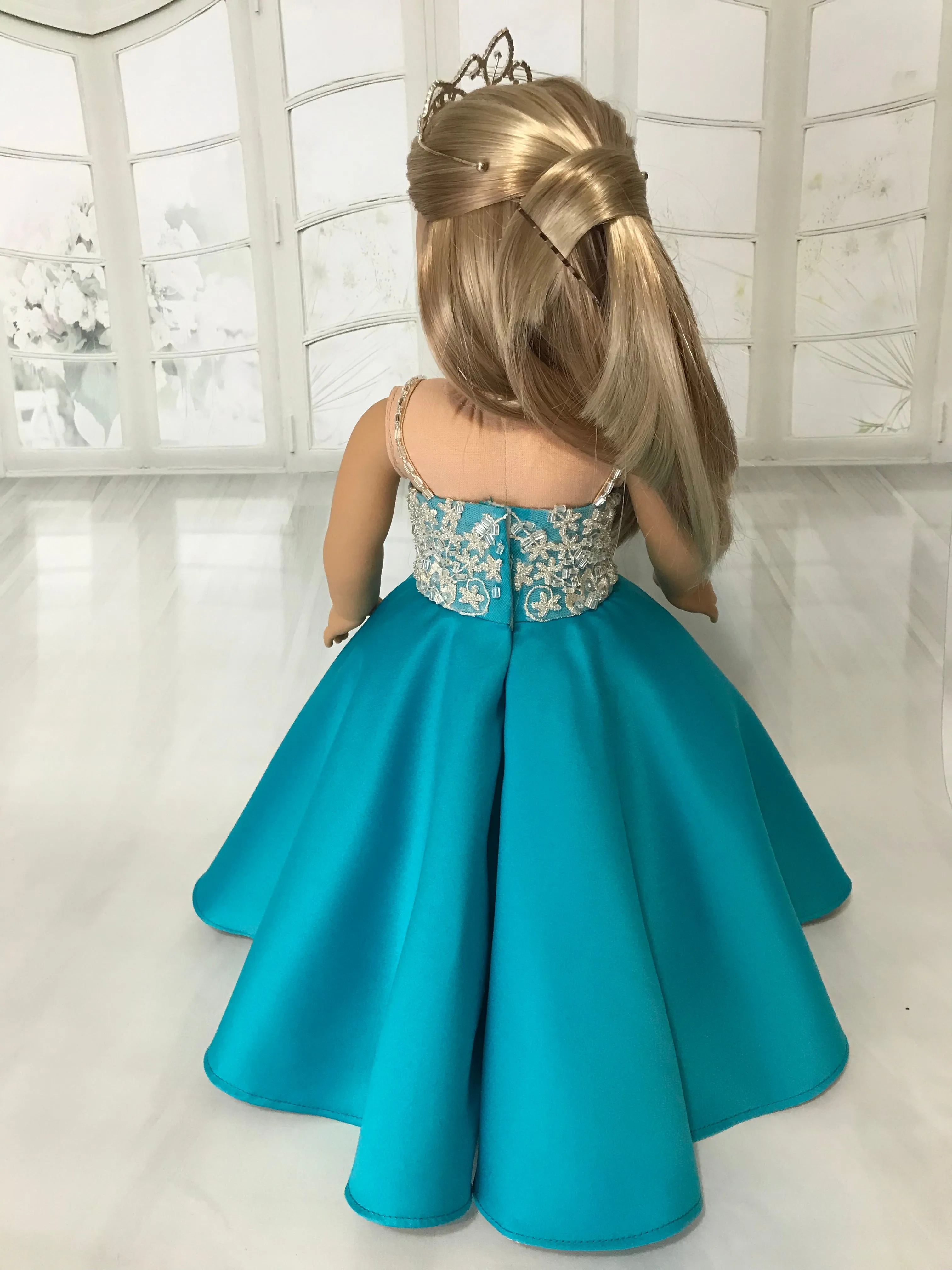 OOAK Pageant Dress Ball Gown for American Girl doll jade