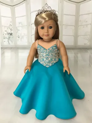 OOAK Pageant Dress Ball Gown for American Girl doll jade