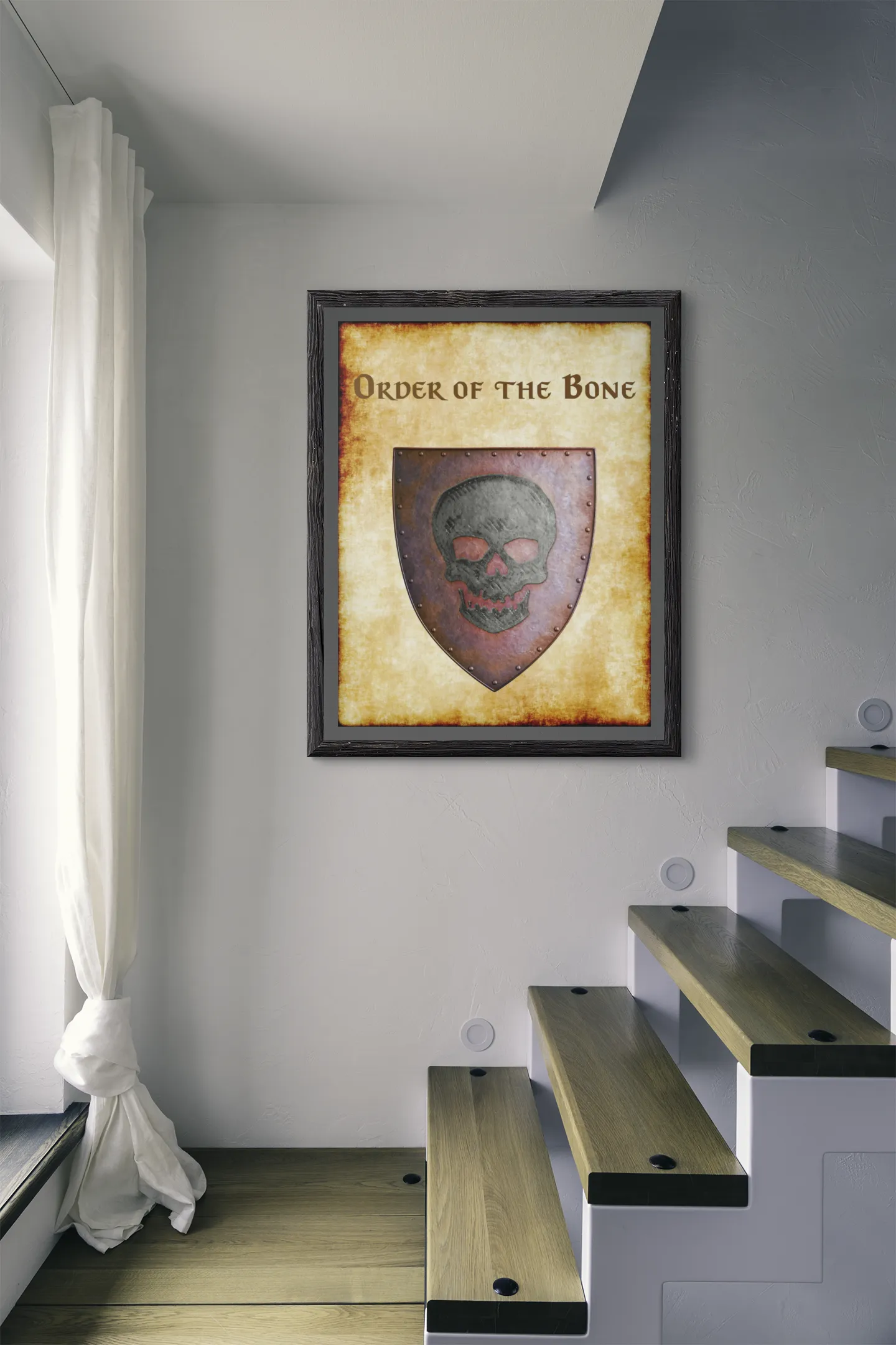 Order of the Bone Heraldry of Greyhawk Anna Meyer Cartography Canvas Art Print
