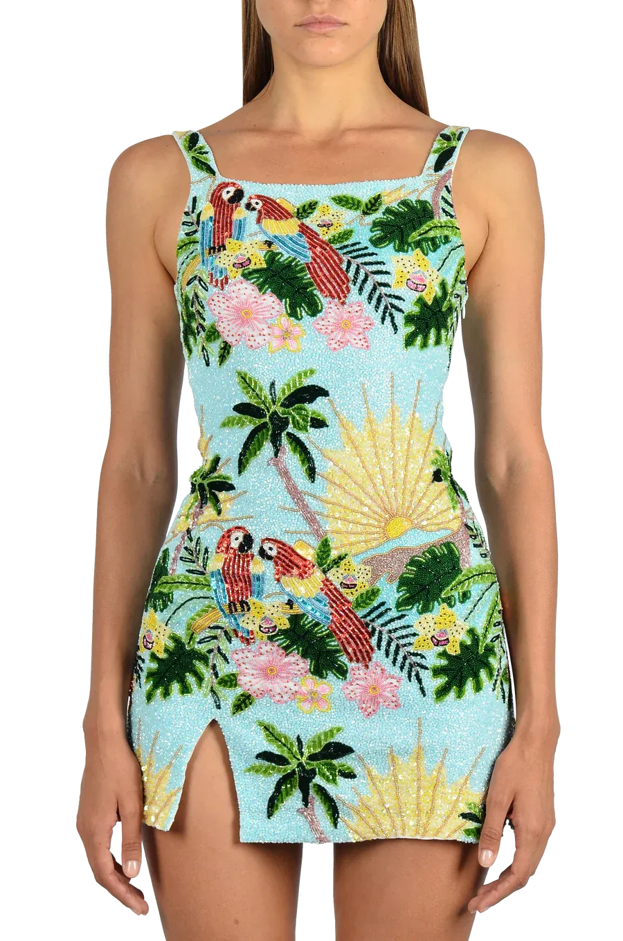 Pandora Luxe Hand Beaded dress Baby Blue