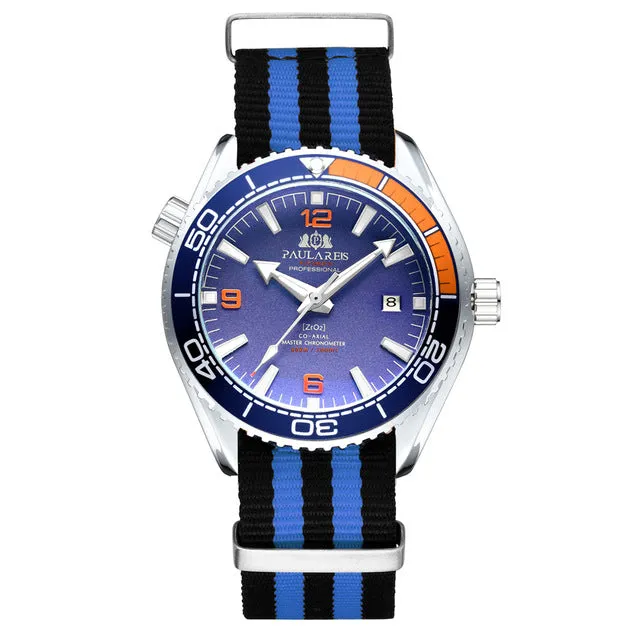 PAULAREIS The Spy watch -Self Wind Mechanical watch with famous 007 Canvas Strap