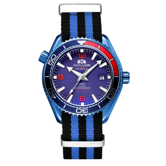PAULAREIS The Spy watch -Self Wind Mechanical watch with famous 007 Canvas Strap