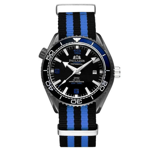 PAULAREIS The Spy watch -Self Wind Mechanical watch with famous 007 Canvas Strap