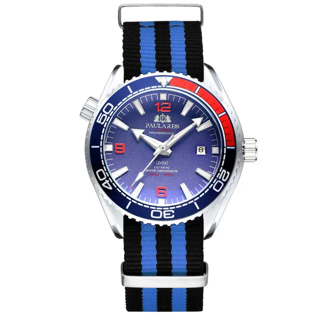 PAULAREIS The Spy watch -Self Wind Mechanical watch with famous 007 Canvas Strap