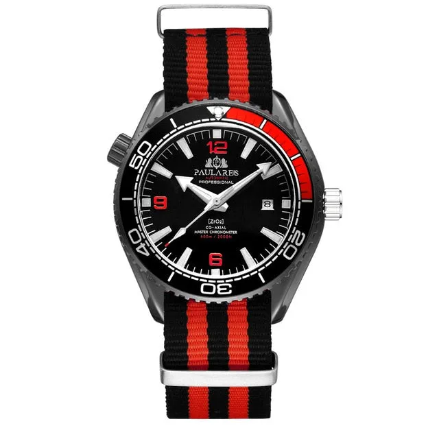 PAULAREIS The Spy watch -Self Wind Mechanical watch with famous 007 Canvas Strap
