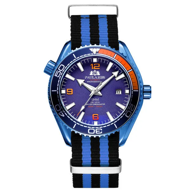 PAULAREIS The Spy watch -Self Wind Mechanical watch with famous 007 Canvas Strap