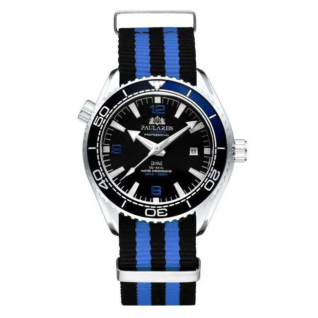 PAULAREIS The Spy watch -Self Wind Mechanical watch with famous 007 Canvas Strap