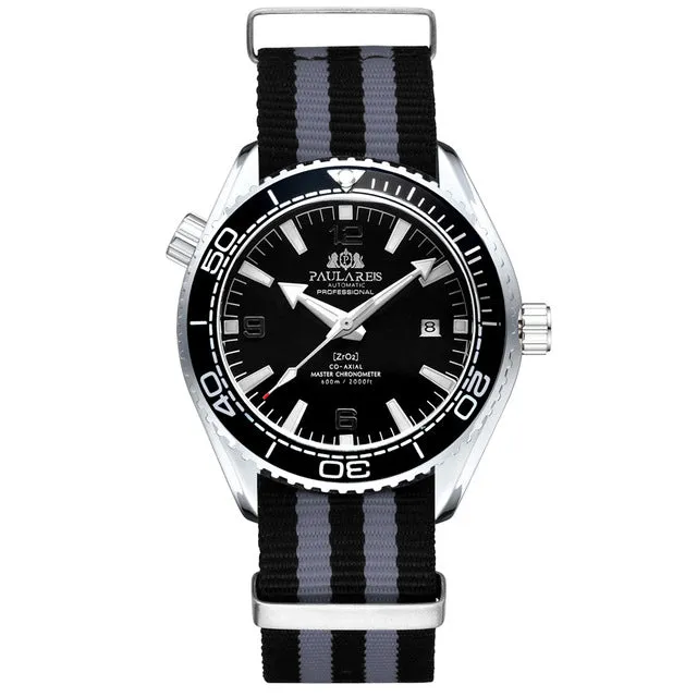 PAULAREIS The Spy watch -Self Wind Mechanical watch with famous 007 Canvas Strap
