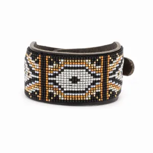 Pawnee Beaded Leather Bracelet