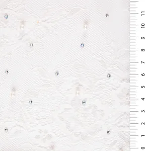 Pearl Beaded Lace Embroidered Fabric