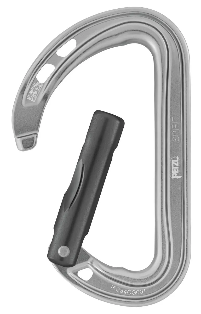 Petzl Spirit Carabiner Straight Gate Gray