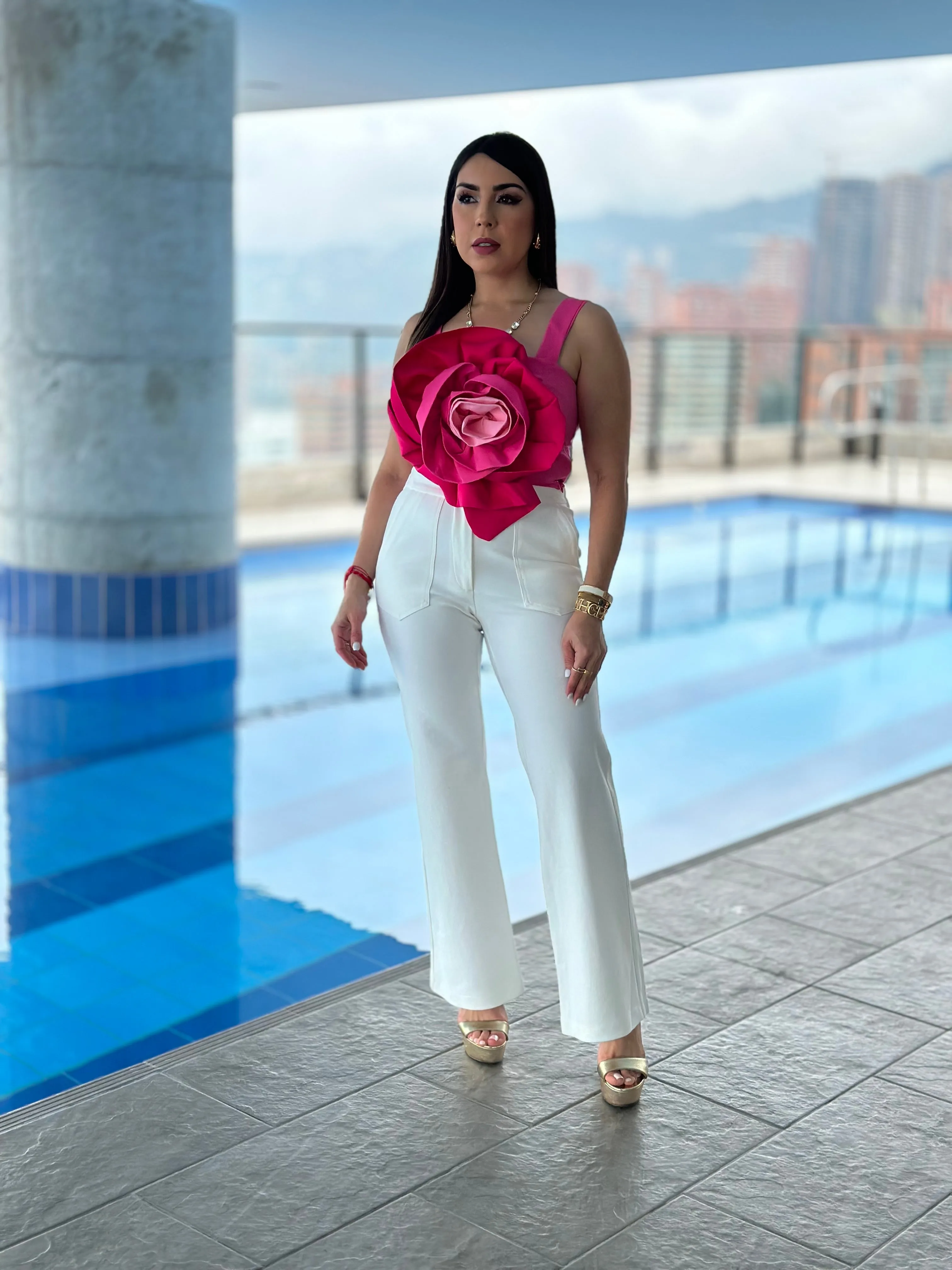 Pink Floral Top