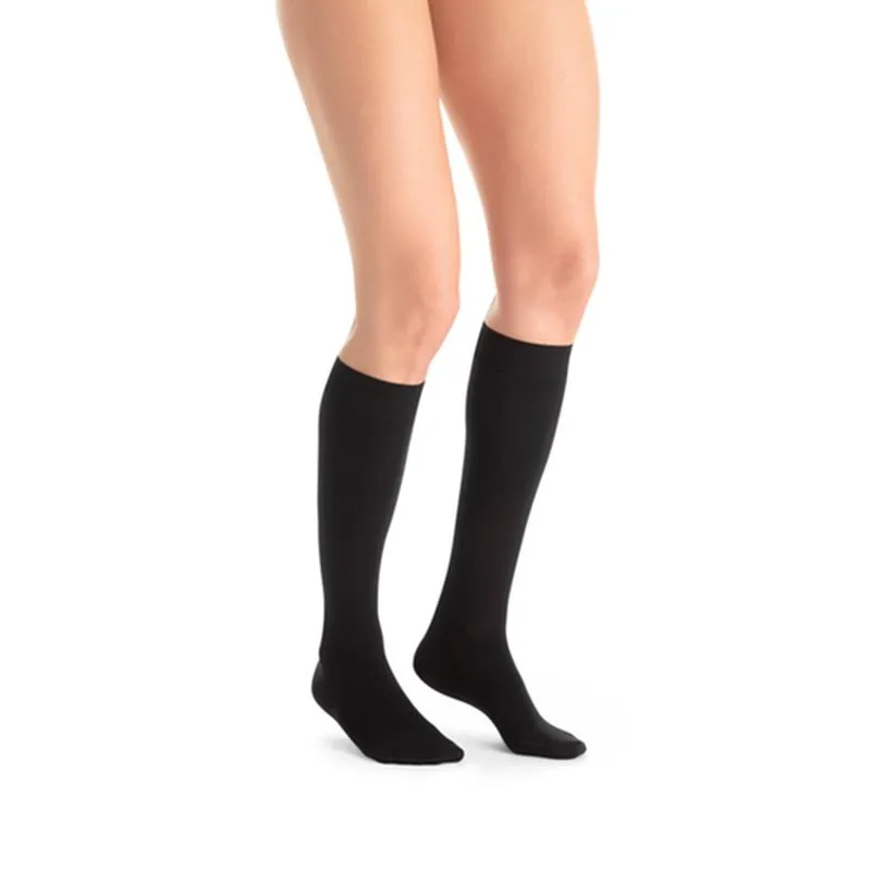 PR/1 JOBST ULTRASHEER WOMEN, KNEE HIGH, 15-20MMHG, MD, BLACK, CLOSED TOE. PATTERN"."