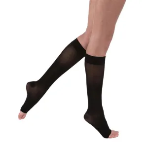 PR/1 JOBST ULTRASHEER WOMEN, KNEE HIGH, 20-30MMHG, LG, FULL CALF, CLASSIC BLACK, OPEN TOE