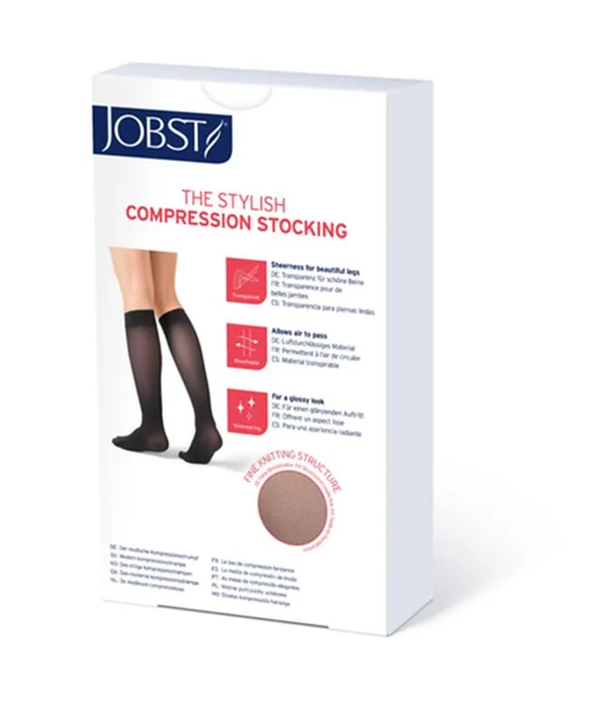 PR/1 JOBST ULTRASHEER WOMEN, KNEE HIGH PETITE, 20-30MMHG, XL, NATURAL, OPEN TOE