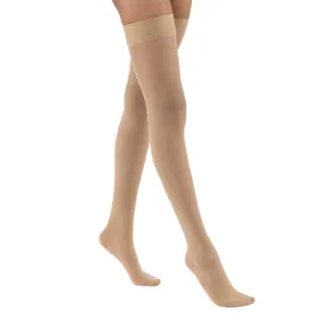 PR/1 JOBST ULTRASHEER WOMEN, THIGH HIGH W/SIL DOT BAND, 15-20MMHG, SM, NATURAL, CLOSED TOE