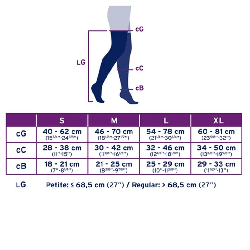 PR/1 JOBST ULTRASHEER WOMEN, THIGH HIGH W/SIL DOT BAND, 30-40MMHG, SM, NATURAL, OPEN TOE
