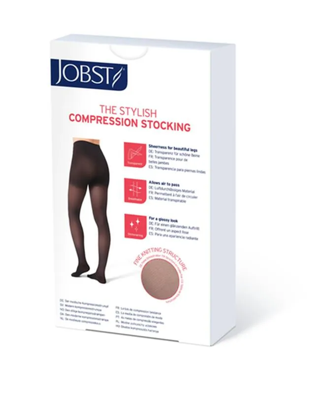 PR/1 JOBST ULTRASHEER WOMEN, THIGH HIGH W/SIL DOT BAND, 30-40MMHG, SM, NATURAL, OPEN TOE