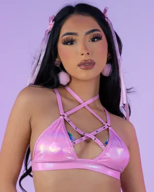 Pretty in Pink Criss-Cross Top
