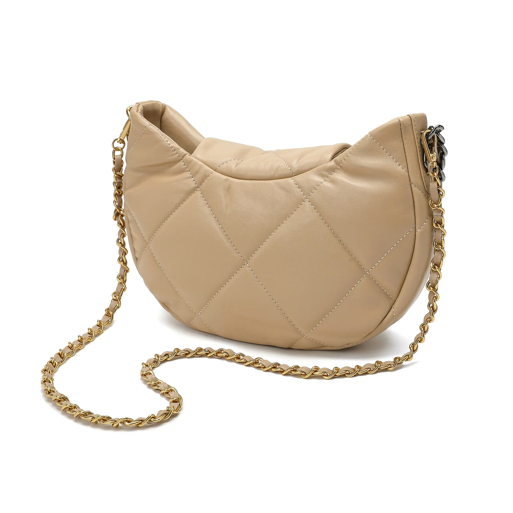 Quilted Sheepskin Leather Crossbody/Shoulder bag