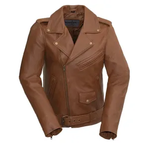 Rebel - Women's Fashion Lambskin Leather Jacket (Whiskey)