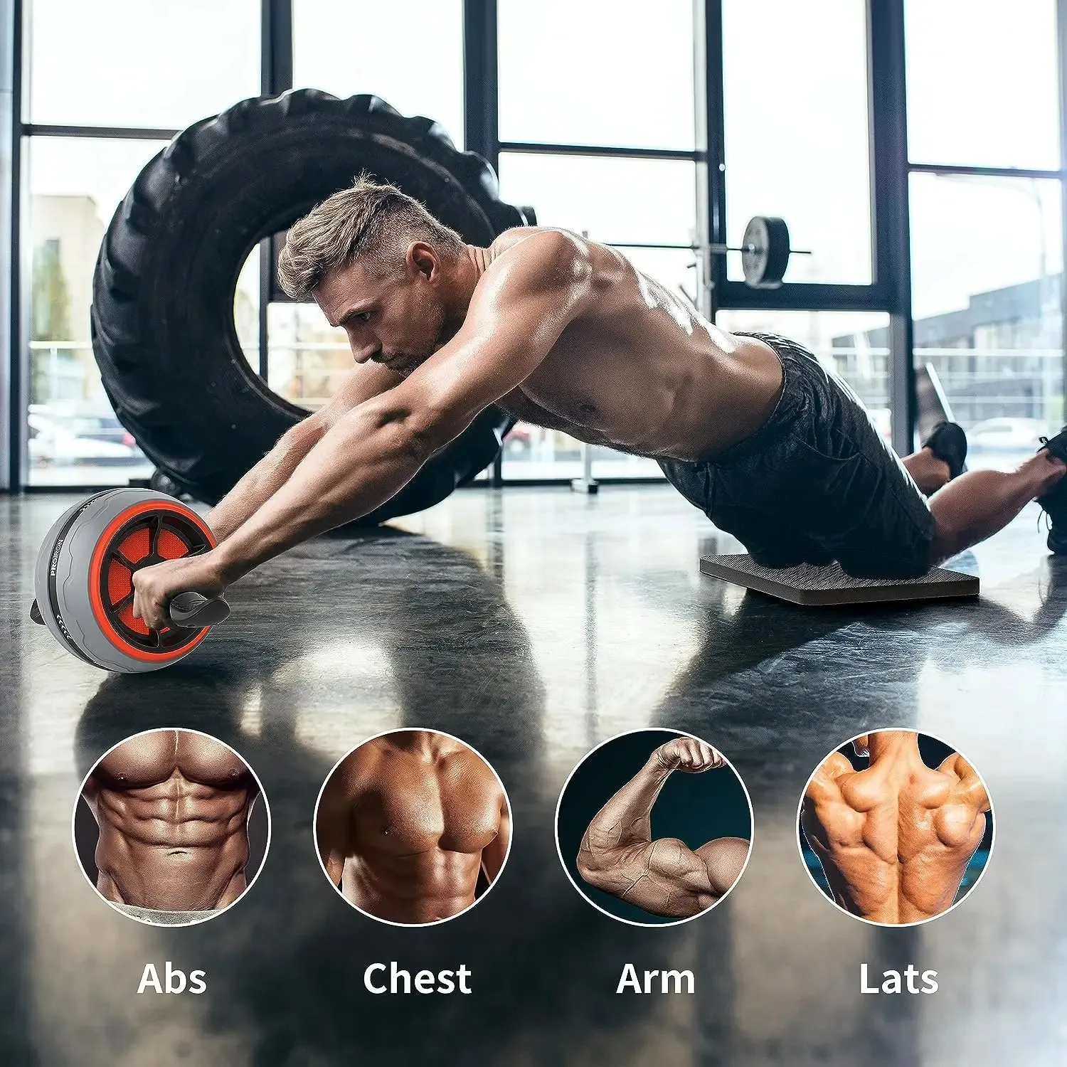 Rebound Abdominal Wheel, Ab Roller   Knee mat