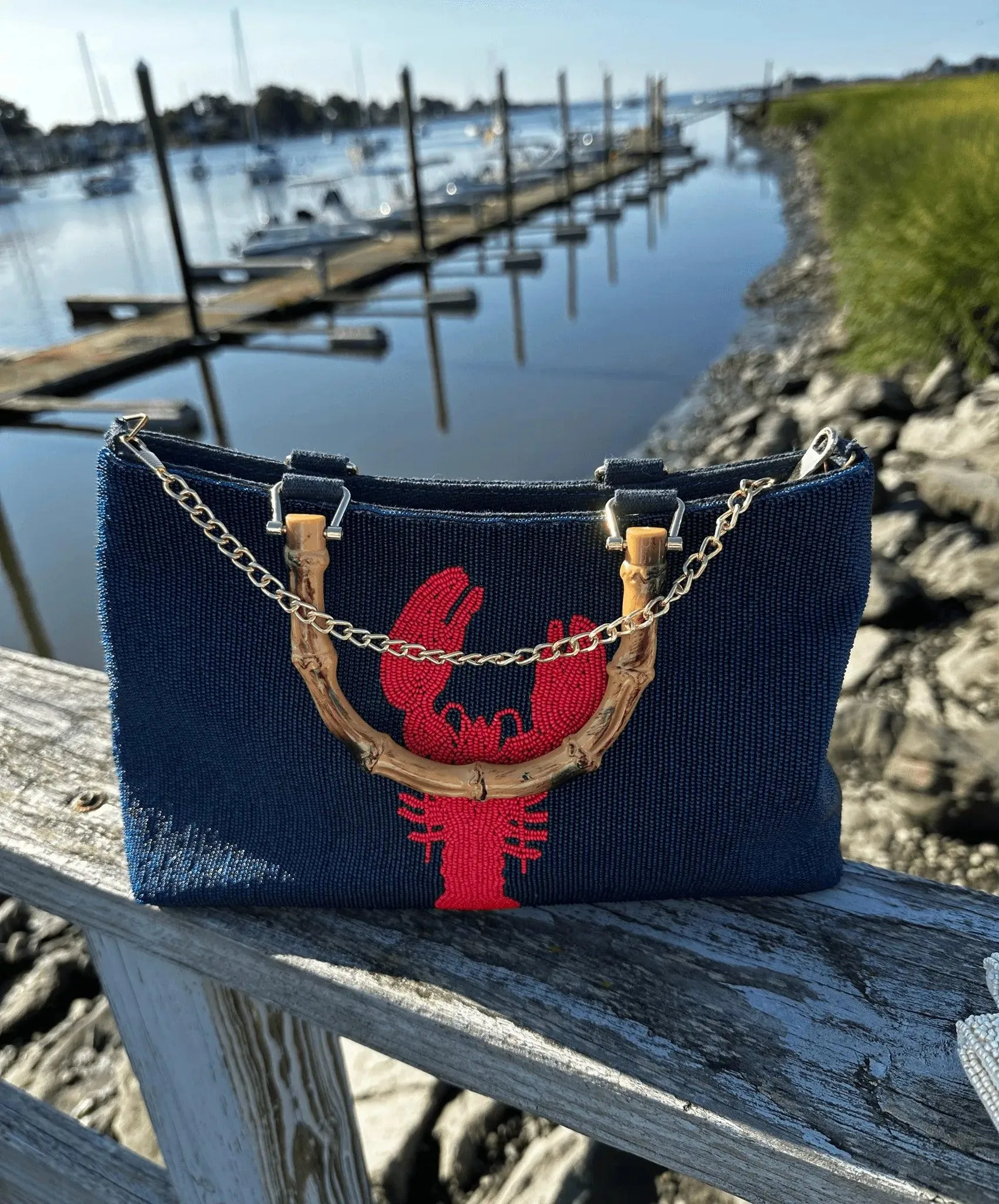 Red Lobster Beaded Purse