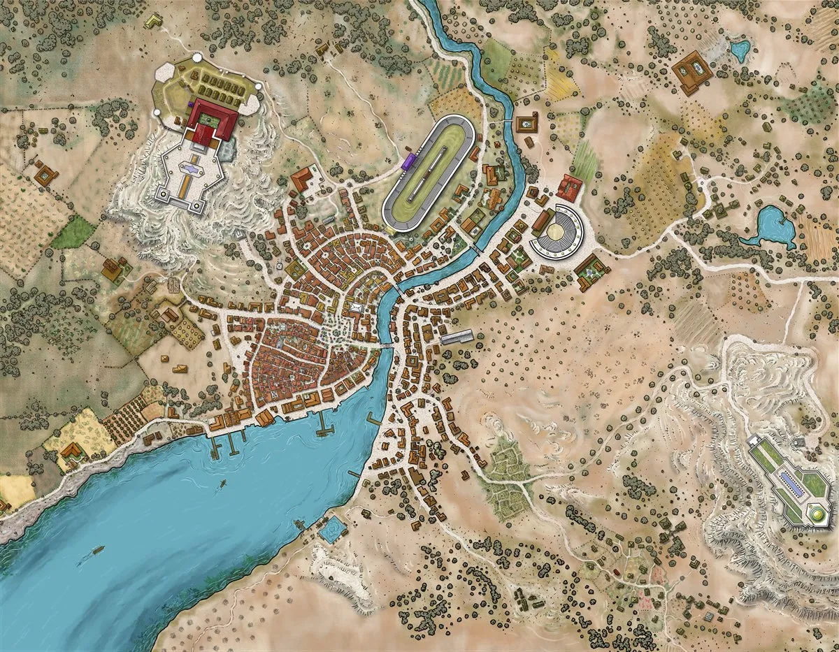 Rikadon City Fantasy Map