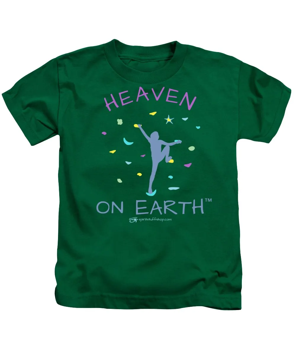 Rock Climbing Heaven On Earth - Kids T-Shirt
