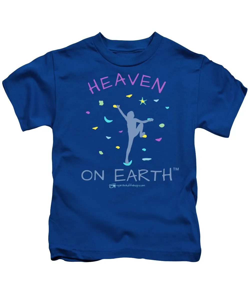 Rock Climbing Heaven On Earth - Kids T-Shirt