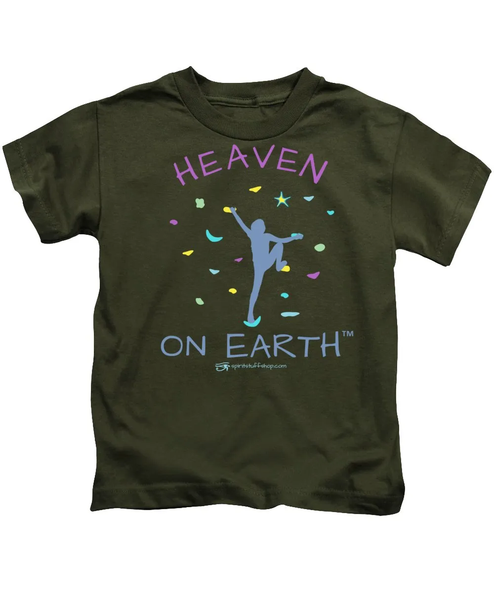 Rock Climbing Heaven On Earth - Kids T-Shirt