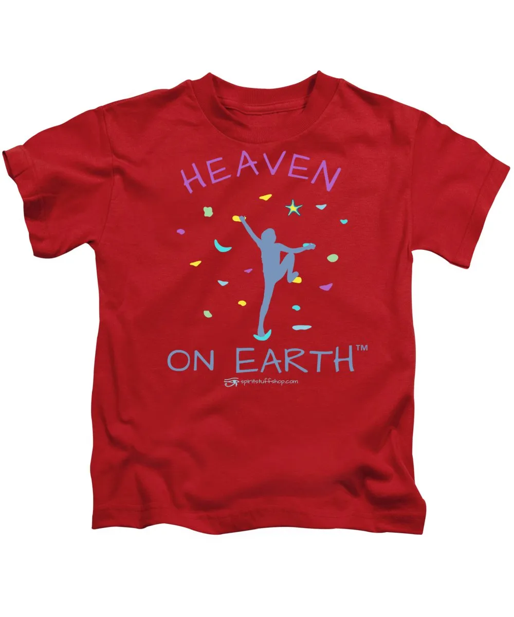 Rock Climbing Heaven On Earth - Kids T-Shirt