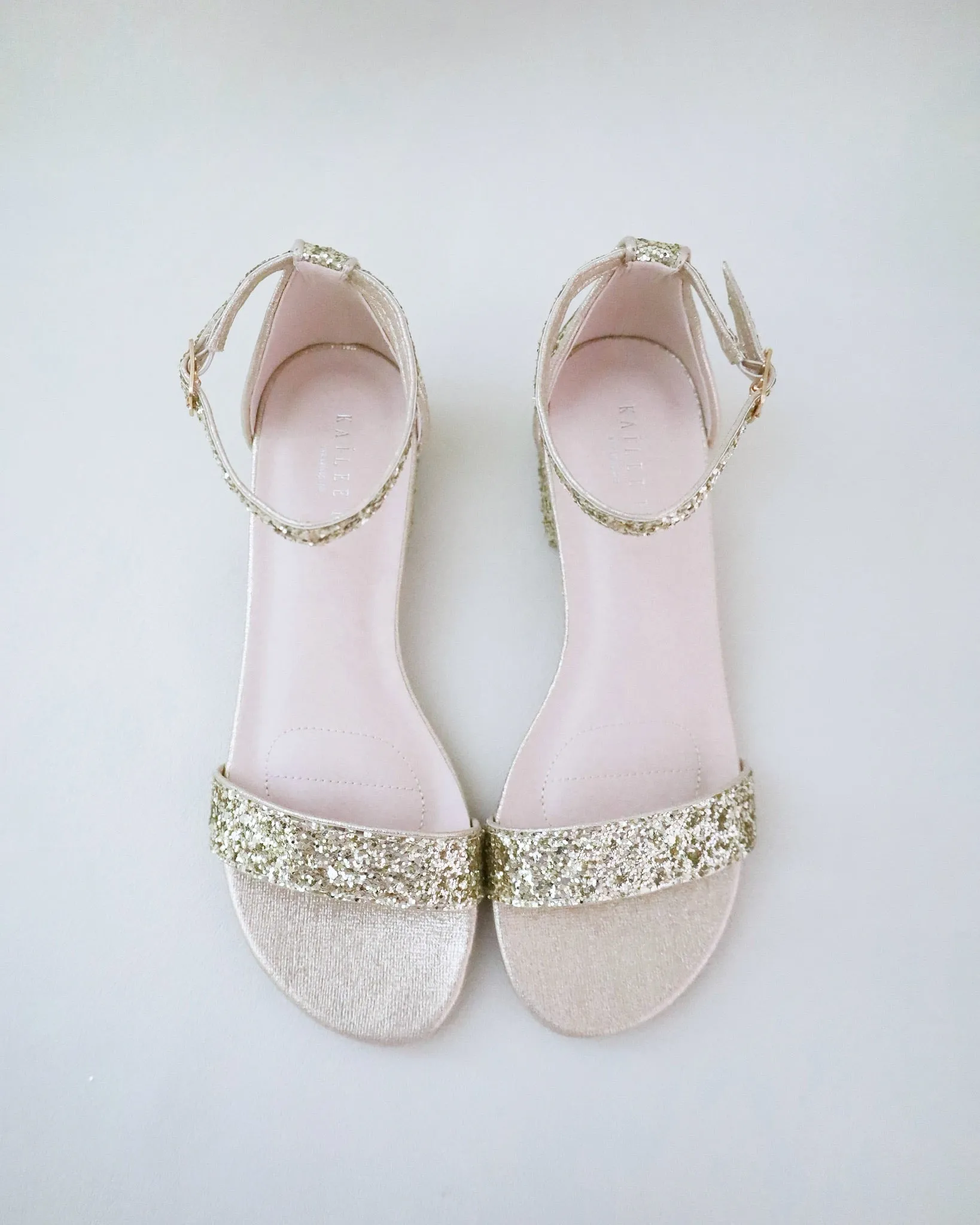 Rock Glitter Low Block Heel Evening Sandals