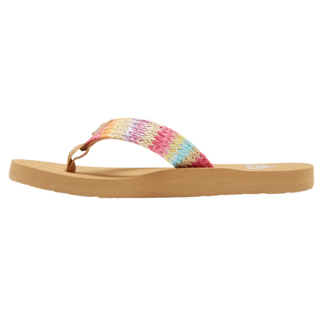 Roxy Girls RG Porto Raffia Sandals - Pink/Raspberry