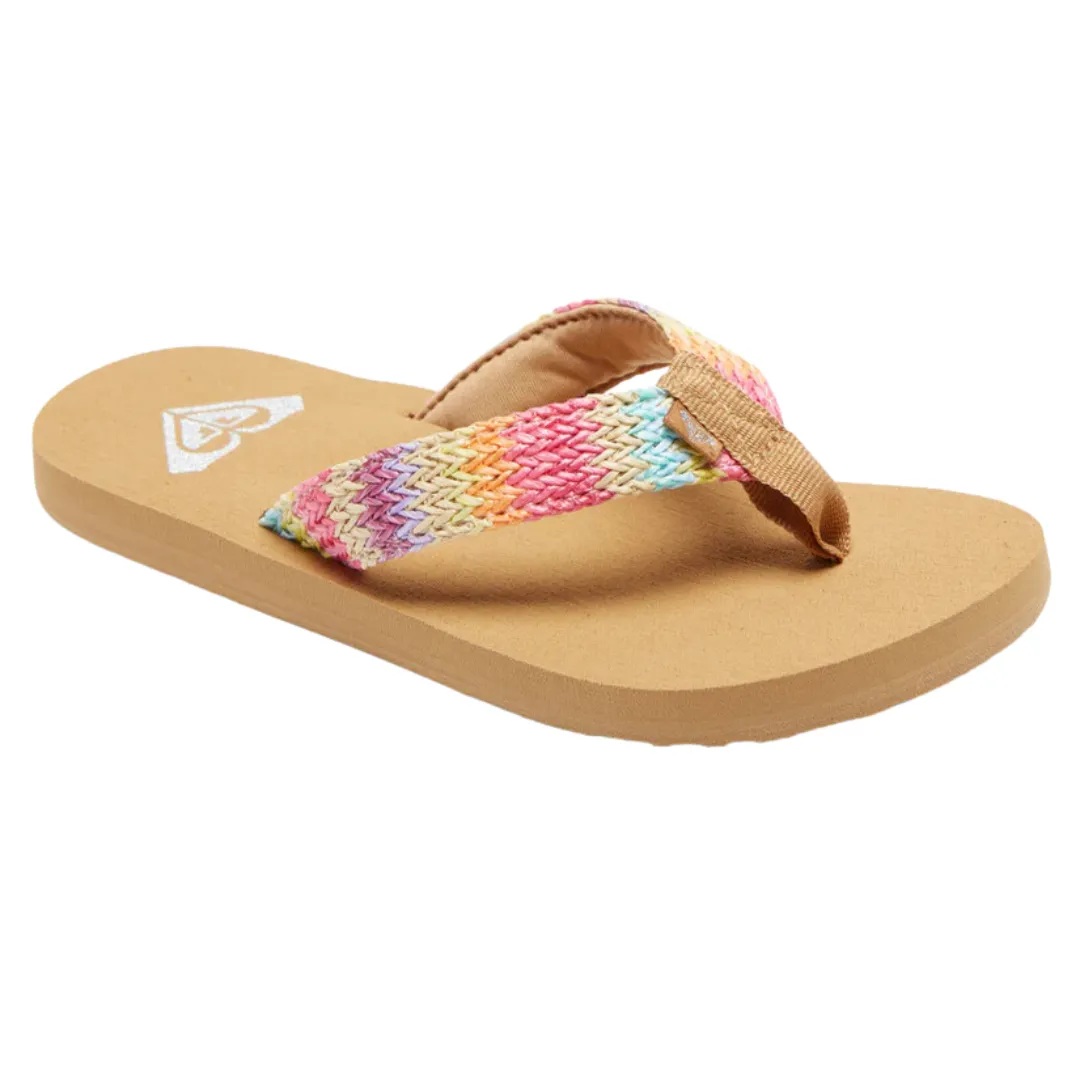 Roxy Girls RG Porto Raffia Sandals - Pink/Raspberry