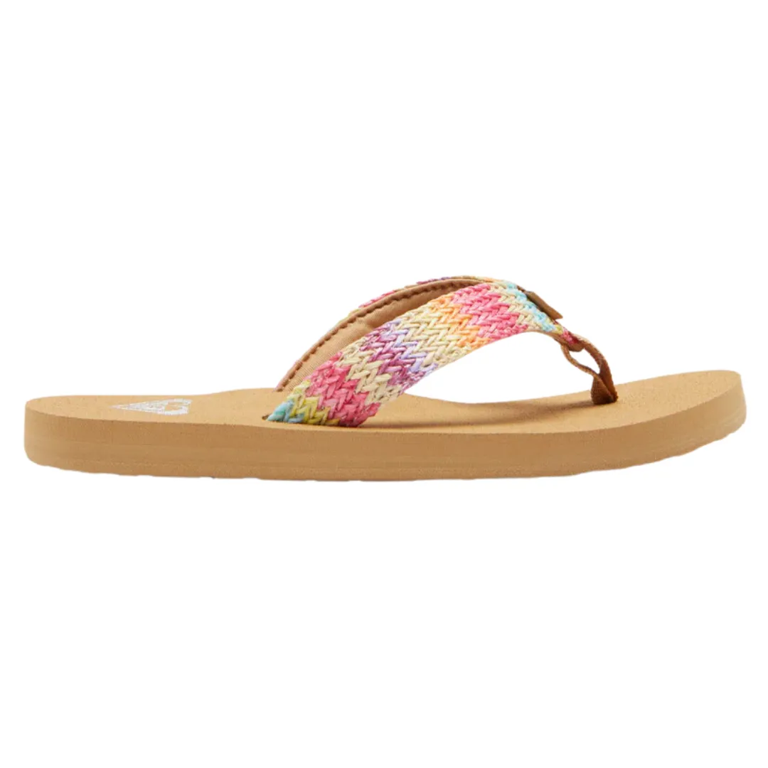 Roxy Girls RG Porto Raffia Sandals - Pink/Raspberry
