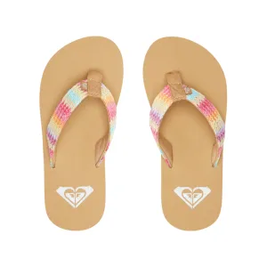 Roxy Girls RG Porto Raffia Sandals - Pink/Raspberry