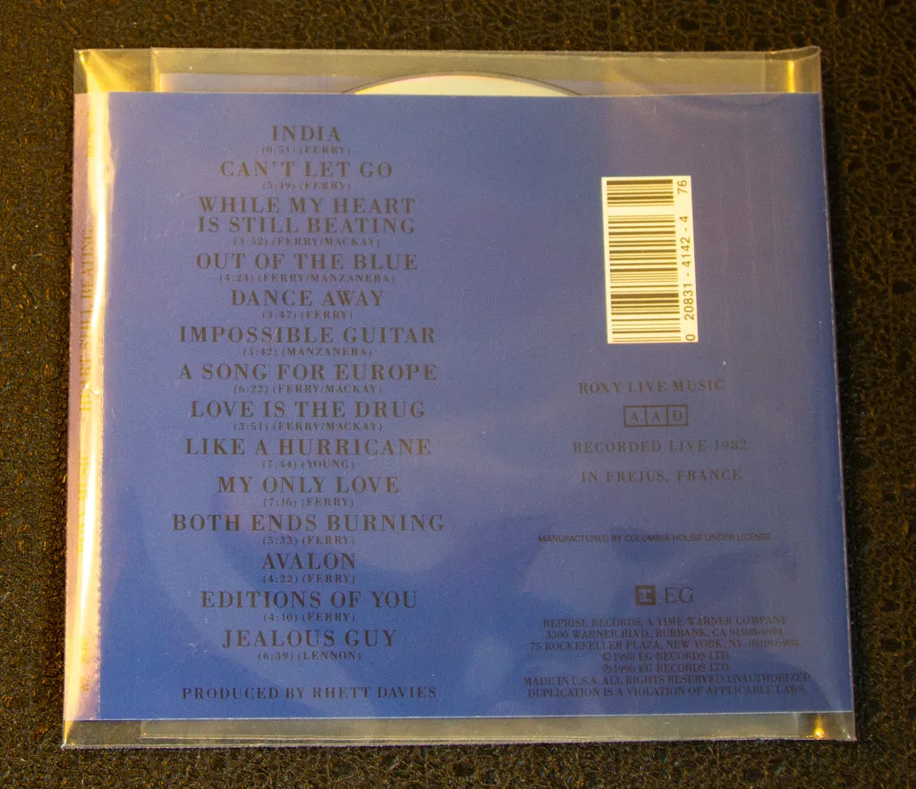 Roxy Music: {LIVE: 1982} "Heart Still Beating" (1999 Columbia House reissue) CD