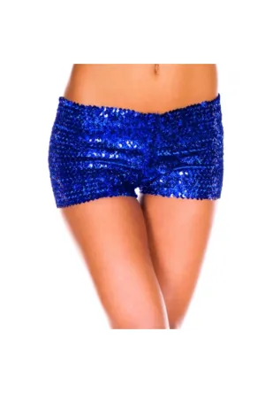 Royal Blue Sequin Booty Shorts