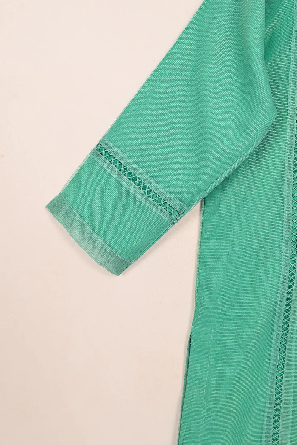RTW-206-Green - 3Pc Ready to Wear 3Pc Javeria Net Embroidered  Dress