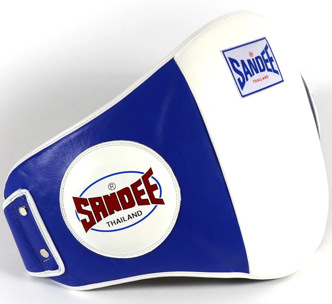 SANDEE LEATHER BELLY PAD-BLUE/WHITE