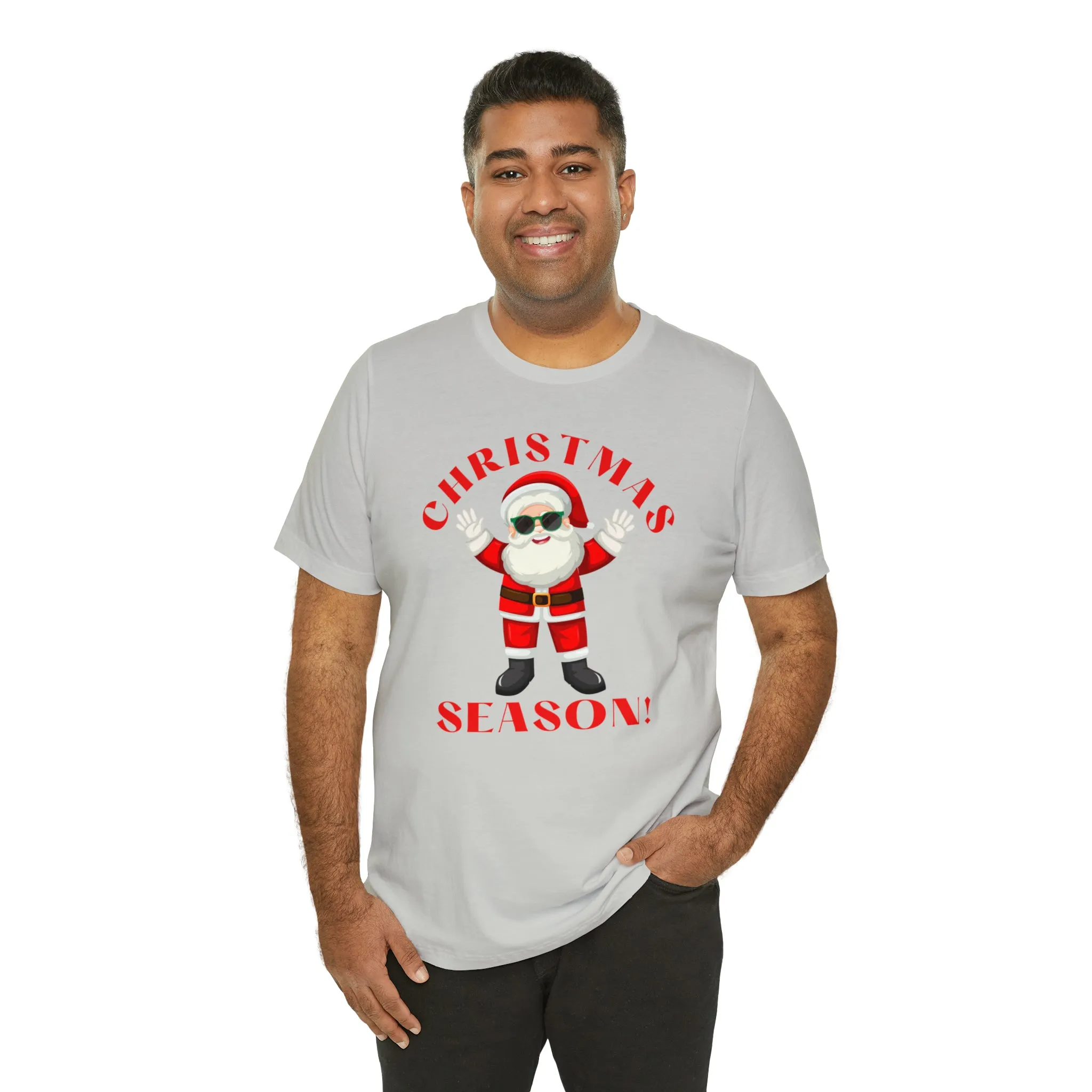 Santa Christmas Season | Funny XMas Tee |  Bella Canvas 3001 Unisex | Happy Holidays Short Sleeve T-shirt