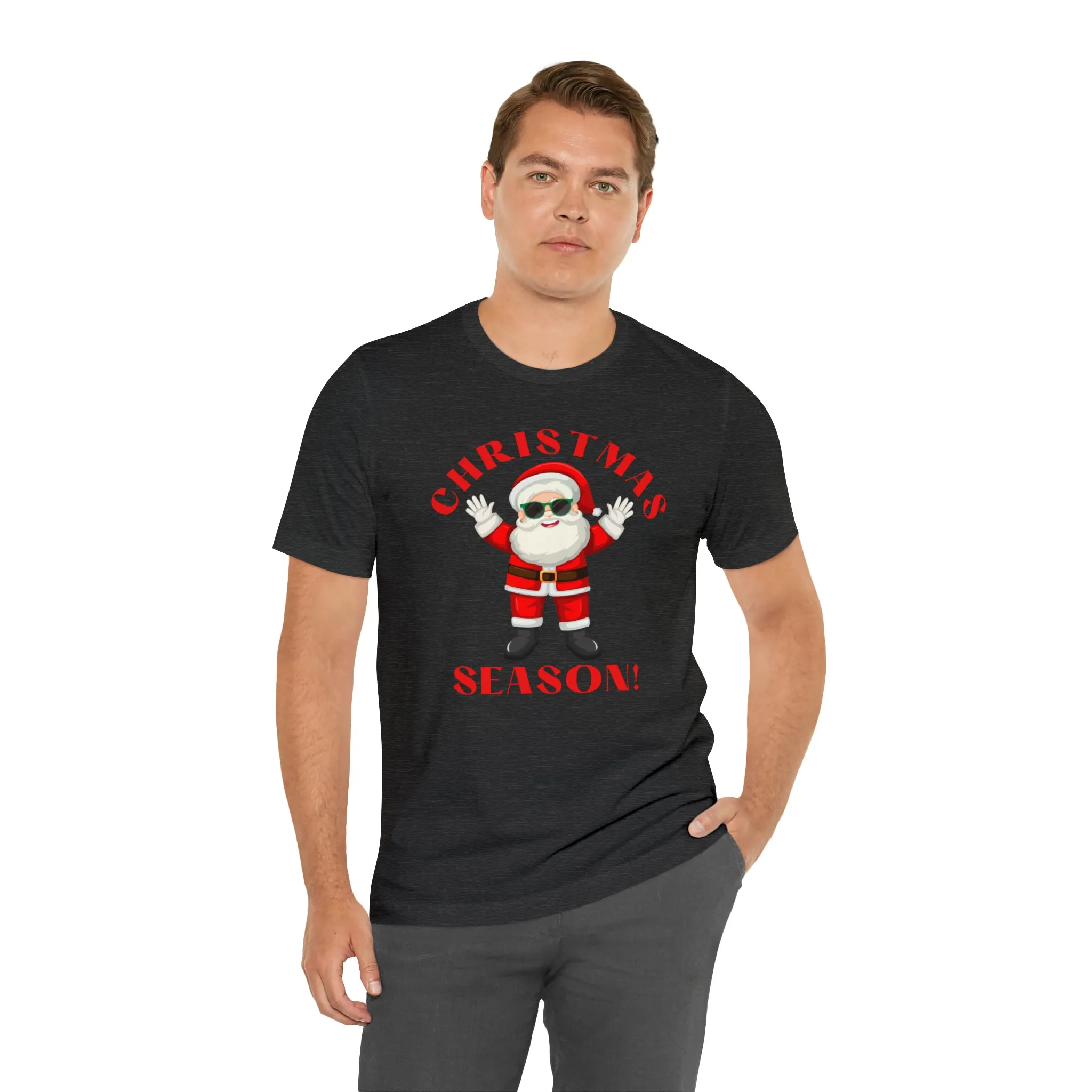 Santa Christmas Season | Funny XMas Tee |  Bella Canvas 3001 Unisex | Happy Holidays Short Sleeve T-shirt