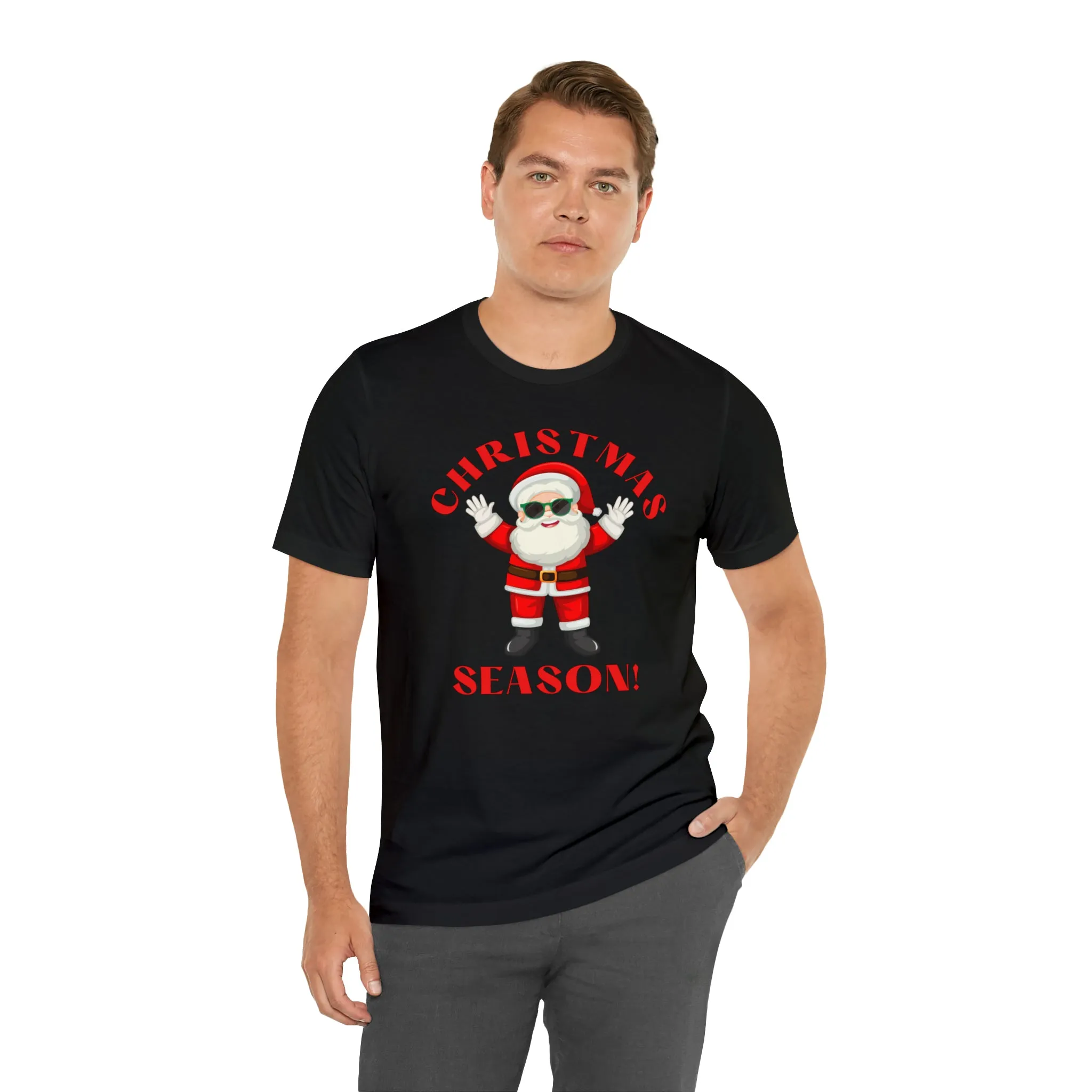 Santa Christmas Season | Funny XMas Tee |  Bella Canvas 3001 Unisex | Happy Holidays Short Sleeve T-shirt