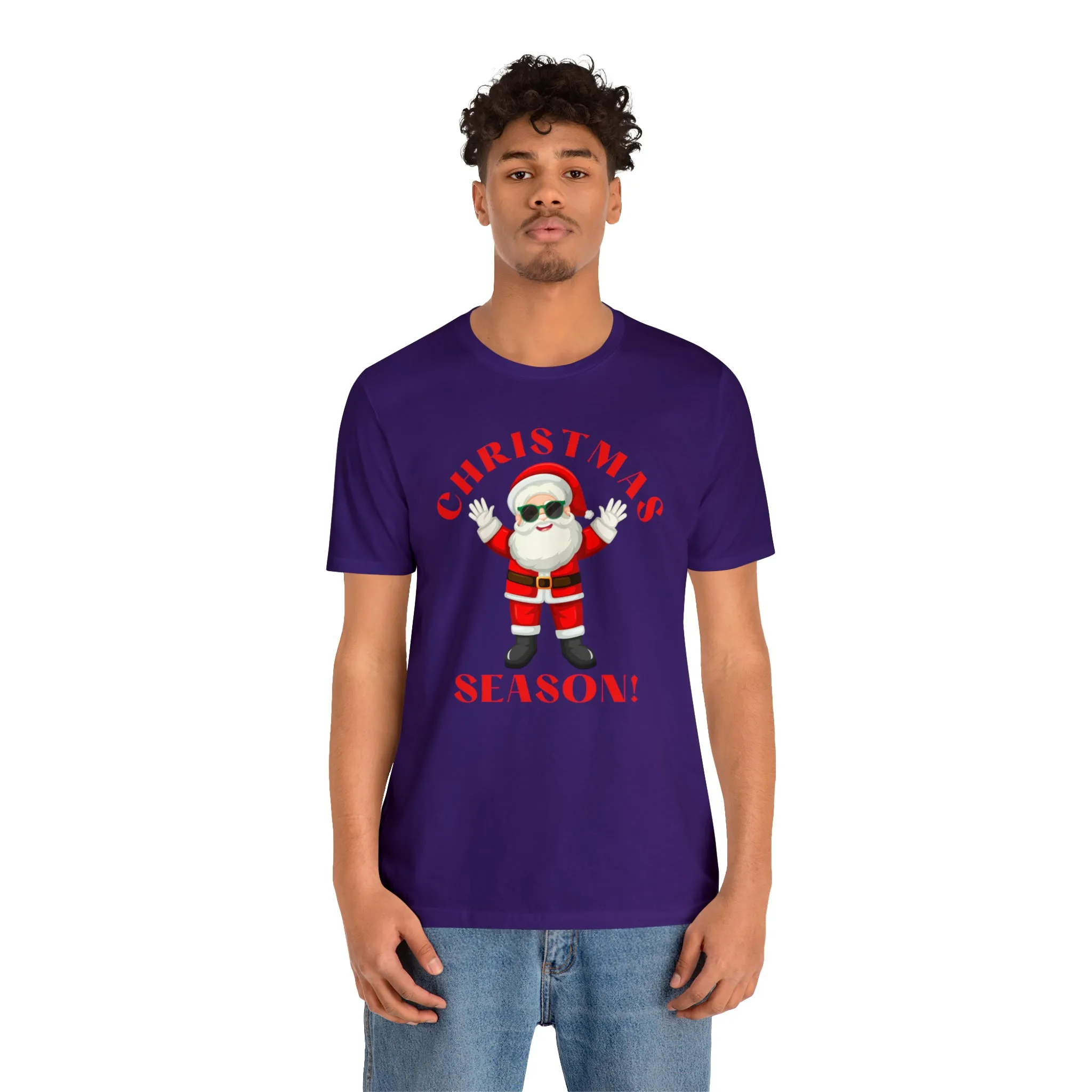 Santa Christmas Season | Funny XMas Tee |  Bella Canvas 3001 Unisex | Happy Holidays Short Sleeve T-shirt
