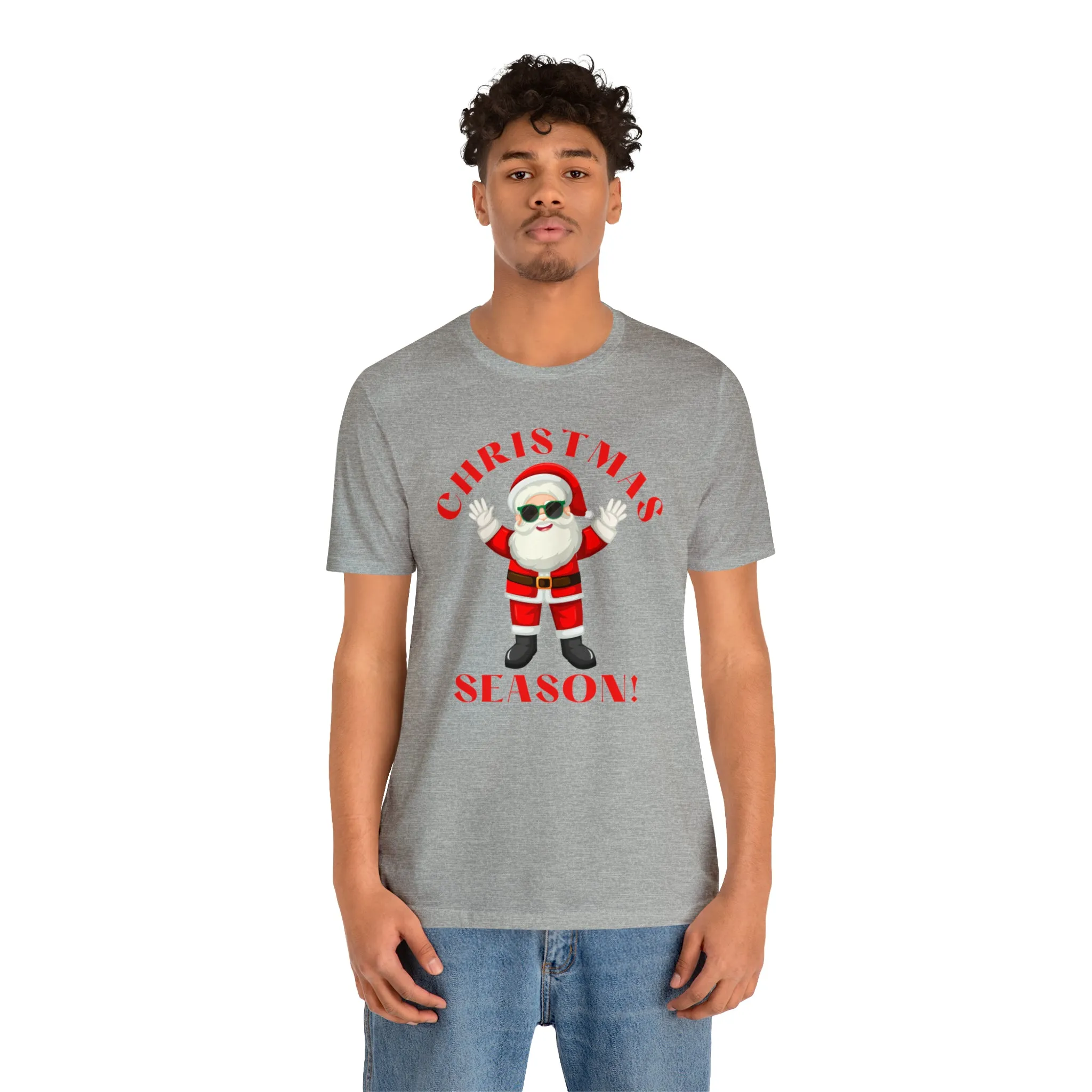 Santa Christmas Season | Funny XMas Tee |  Bella Canvas 3001 Unisex | Happy Holidays Short Sleeve T-shirt