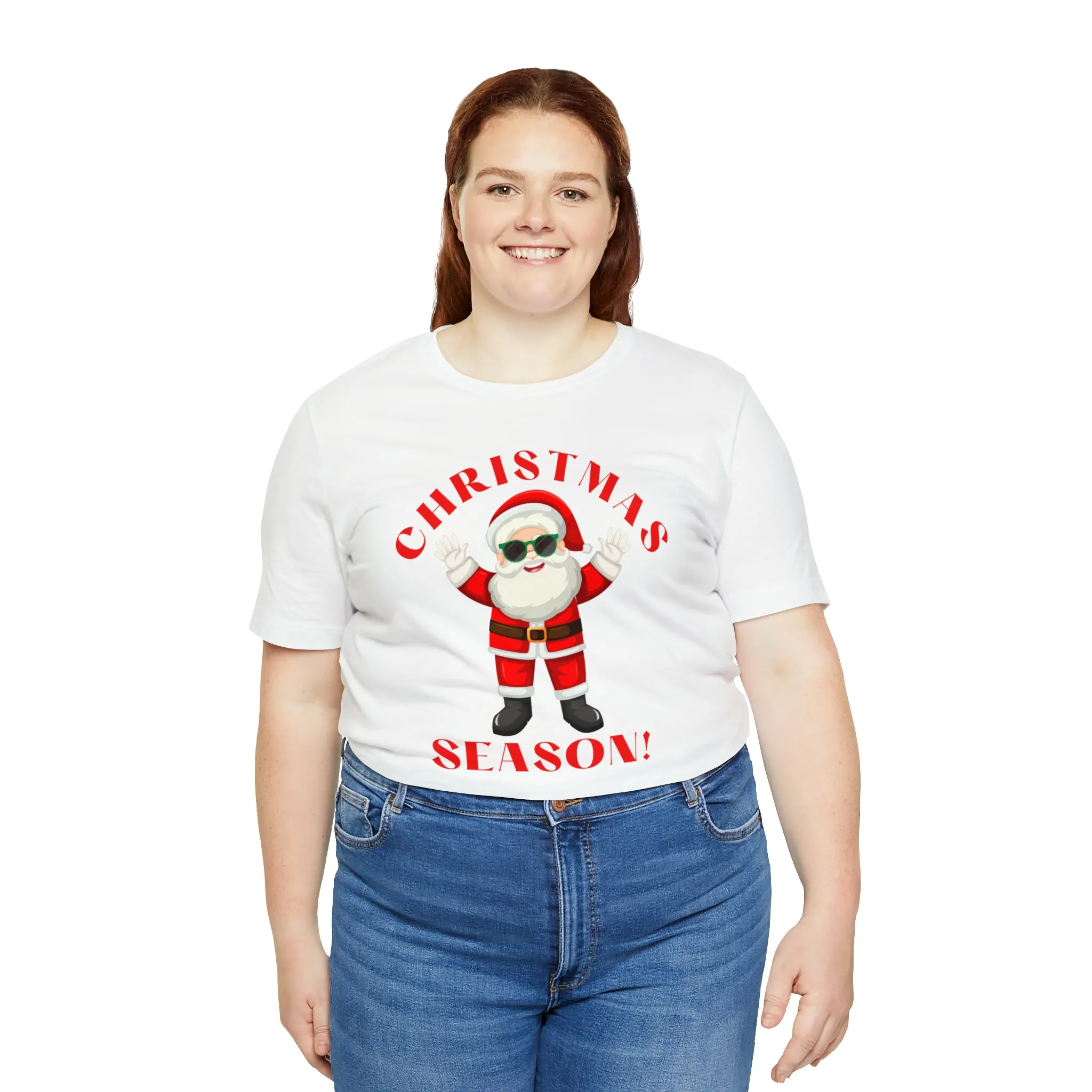 Santa Christmas Season | Funny XMas Tee |  Bella Canvas 3001 Unisex | Happy Holidays Short Sleeve T-shirt