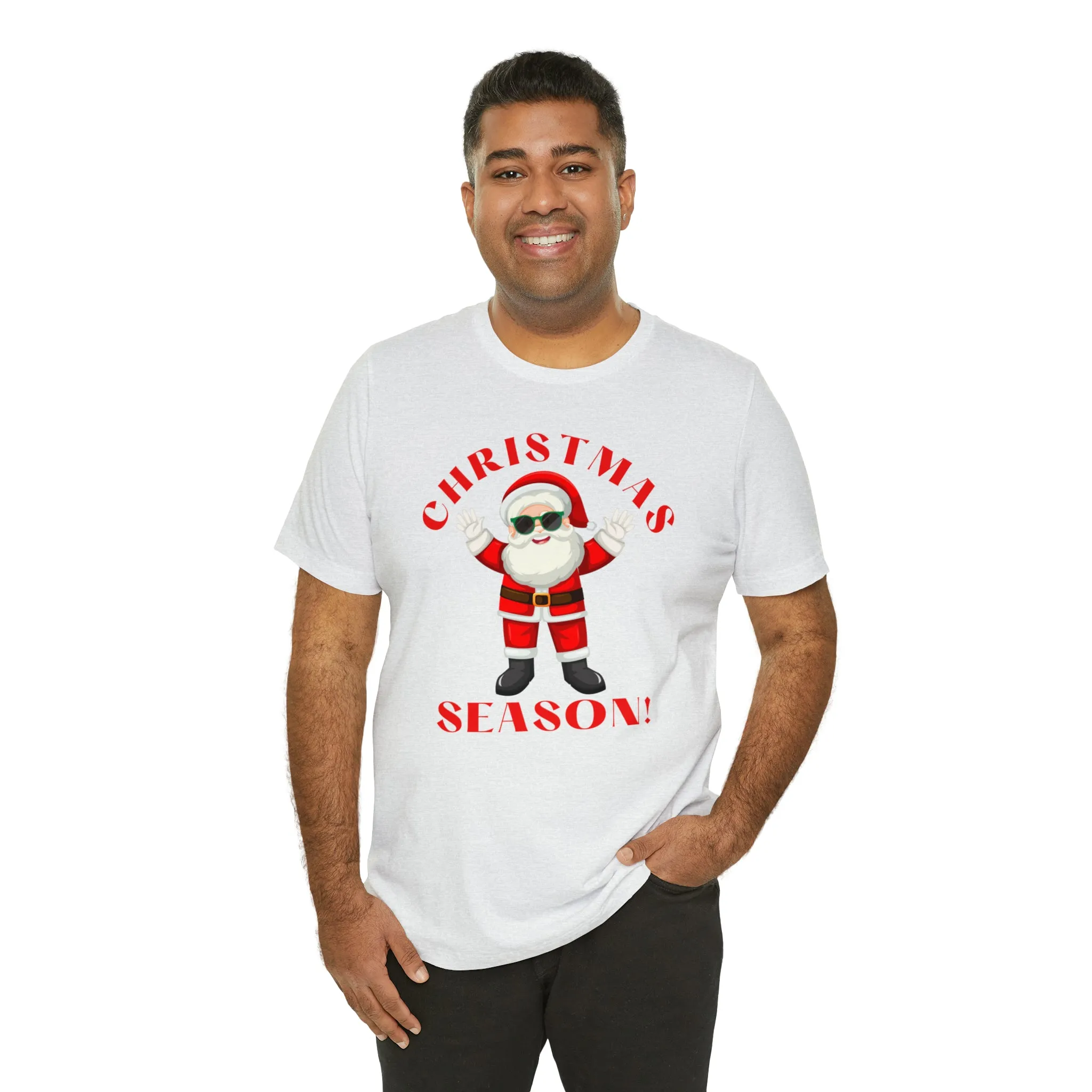 Santa Christmas Season | Funny XMas Tee |  Bella Canvas 3001 Unisex | Happy Holidays Short Sleeve T-shirt